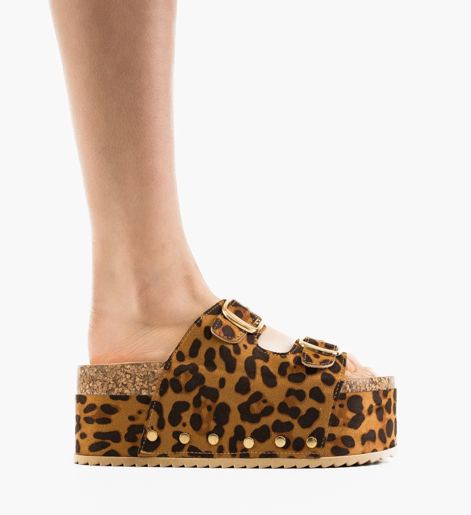 Papuci dama Halima Animal Print - 4 | YEO