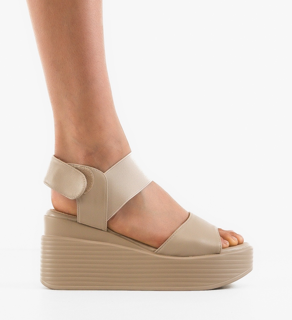 Platforme dama Priga Bej - 5 | YEO