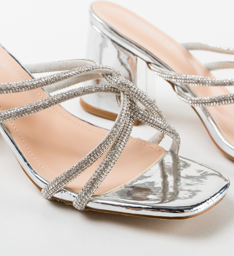 Poze Saboti dama Wick Argintii depurtat.ro 