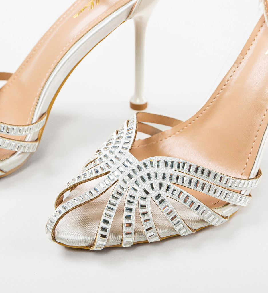 Poze Sandale cu toc Castellano Albe depurtat.ro 