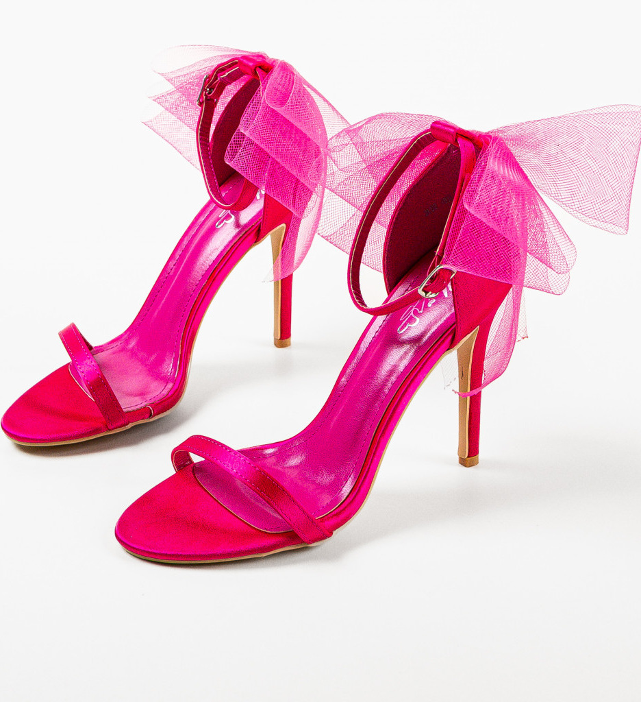 Poze Sandale cu toc Eskau Fuchsia depurtat.ro 