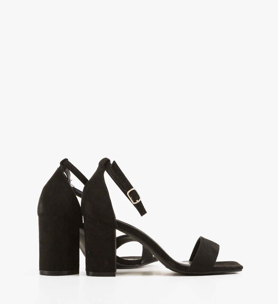 Sandale cu toc Huff Negre - 2 | YEO