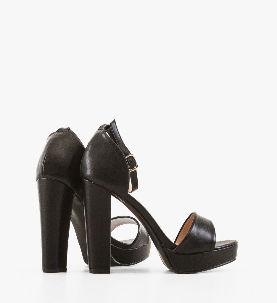 Sandale cu toc Olson Negre - 2 | YEO