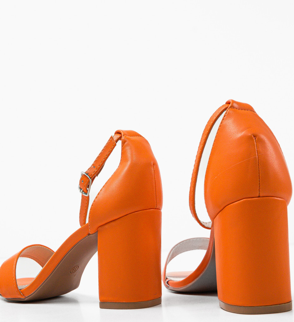 Poze Sandale cu toc Simba Portocalii depurtat.ro 