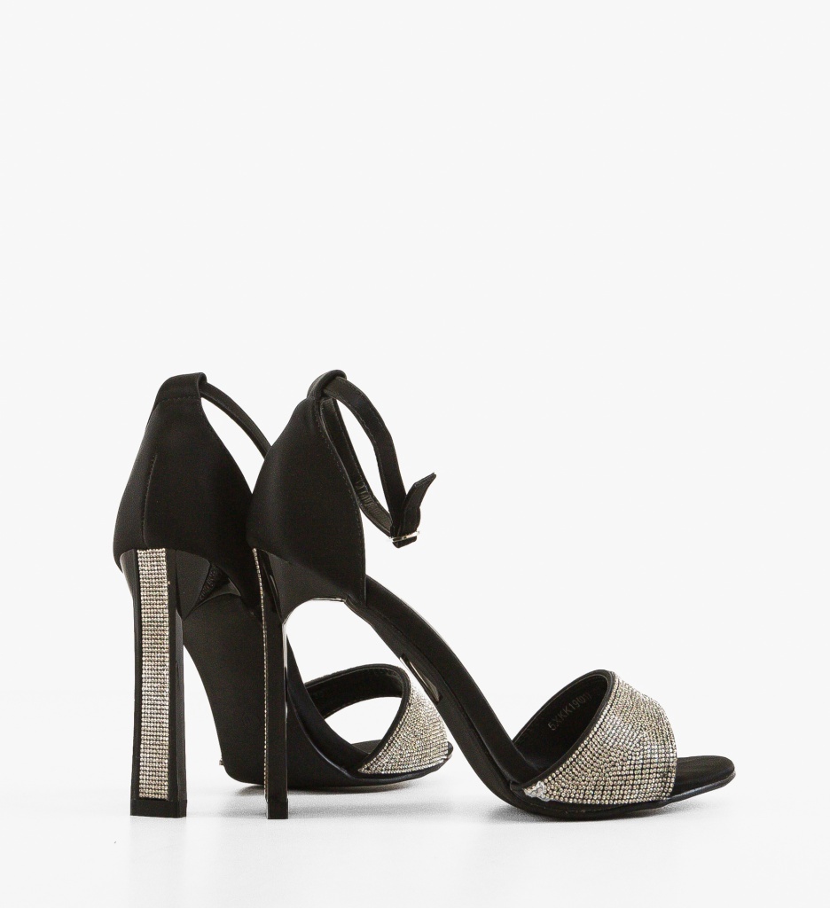 Sandale cu toc Valenta Negre - 2 | YEO