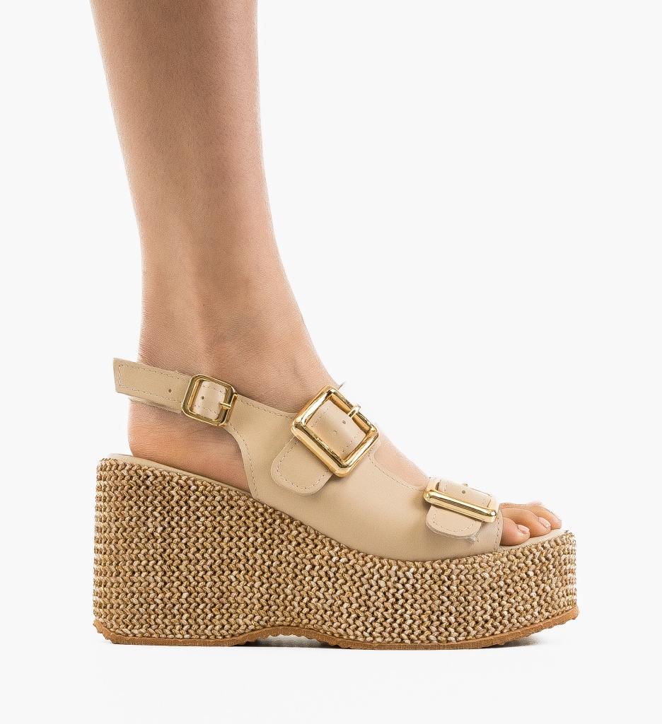 Sandale dama Boreas Bej - 5 | YEO