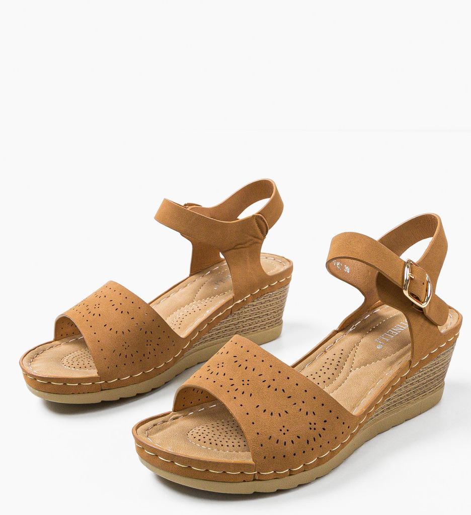 Sandale dama Padmor Camel - 5 | YEO