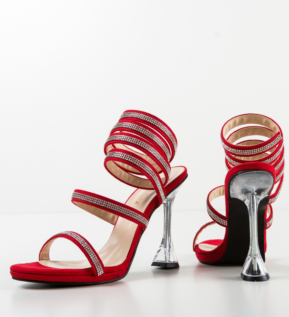 Poze Sandale dama Sorma Rosii depurtat.ro 