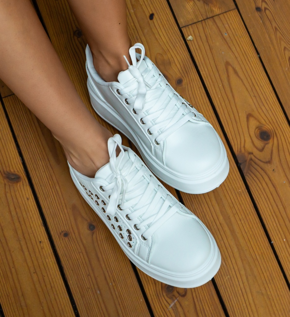 Sneakers dama Ania Argintii - 4 | YEO