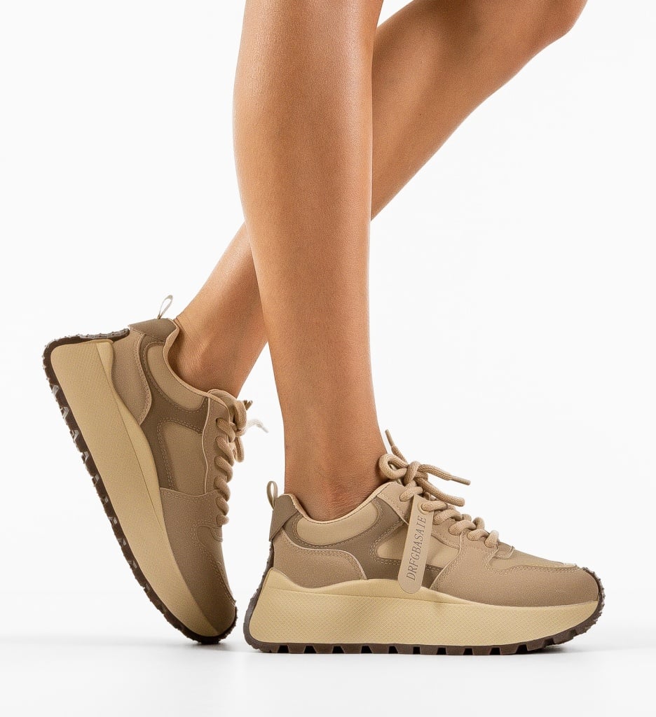 Sneakers dama Belladon Khaki - 2 | YEO