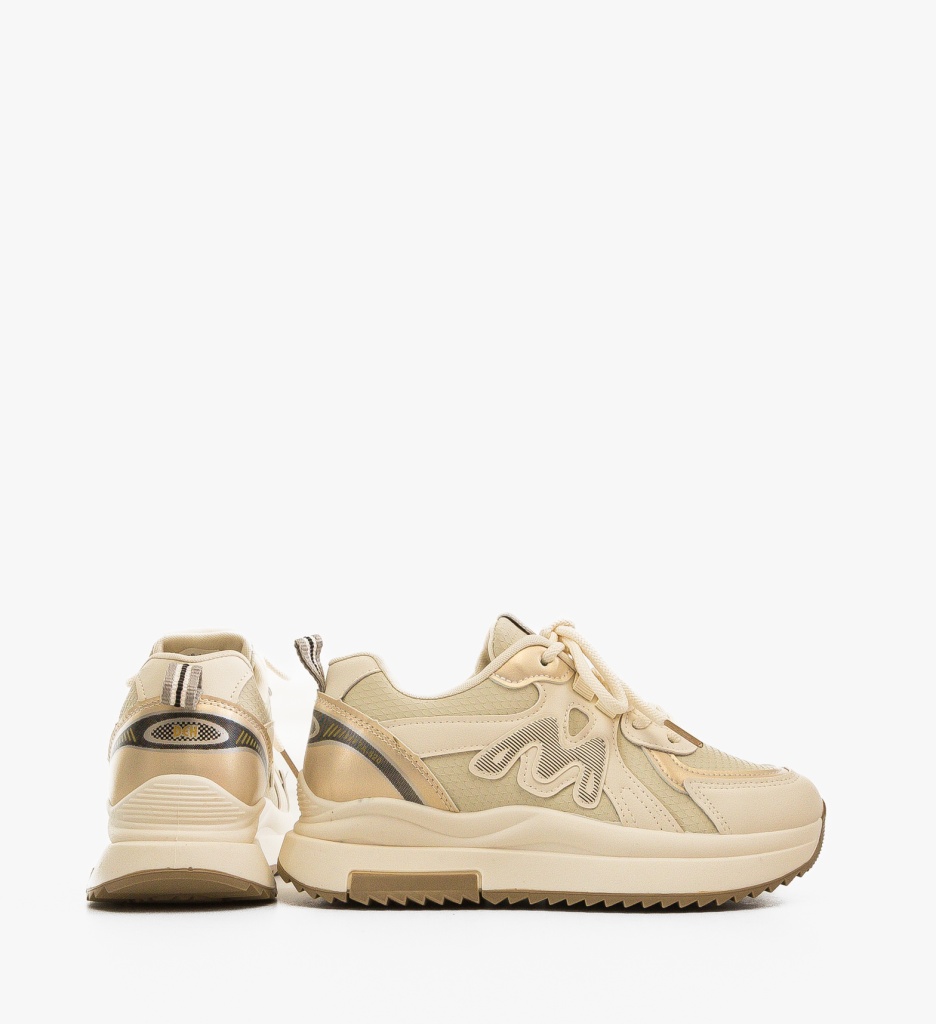 Sneakers dama Bello Bej - 4 | YEO