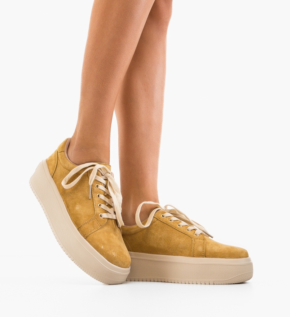 Sneakers dama Daravo Bej - 1 | YEO