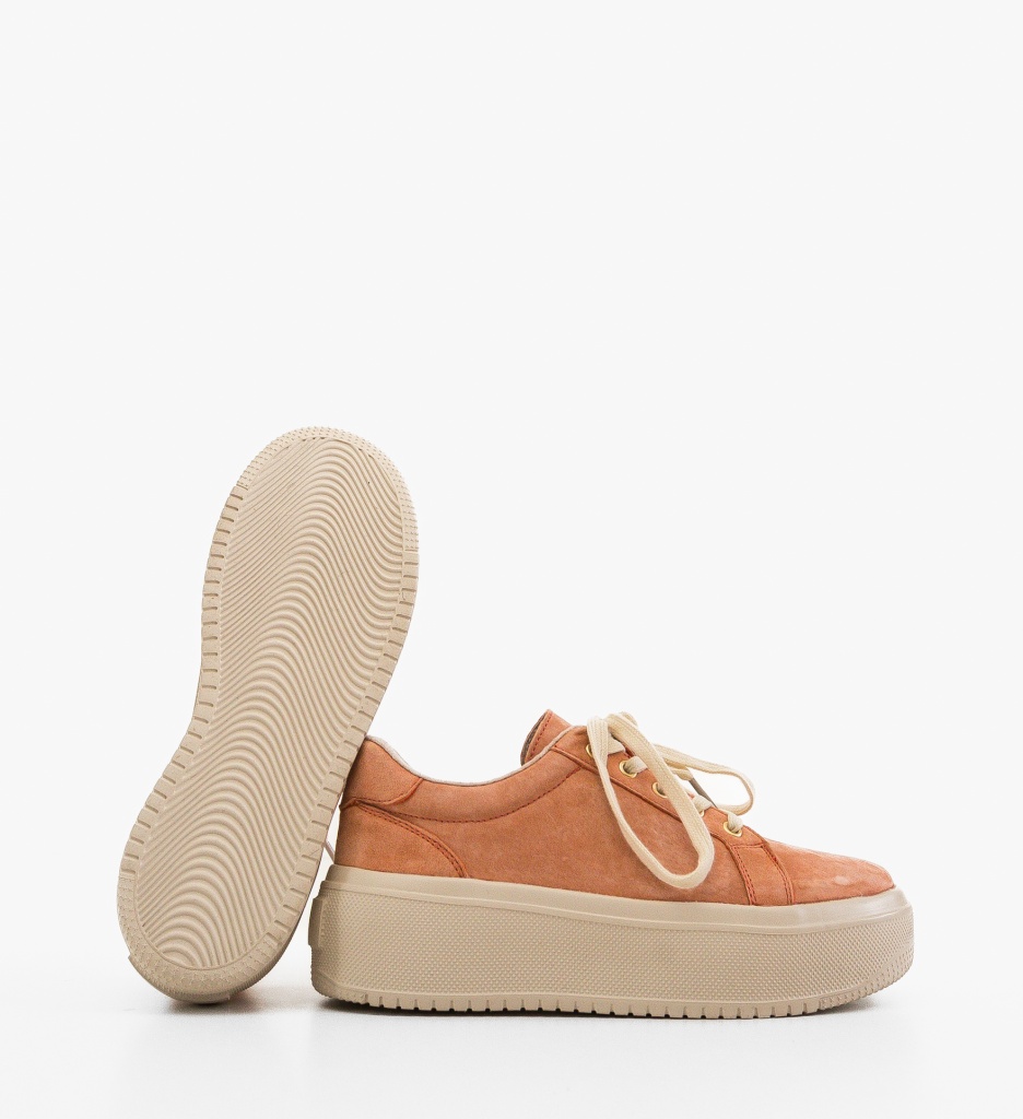 Sneakers dama Daravo Portocalii - 4 | YEO