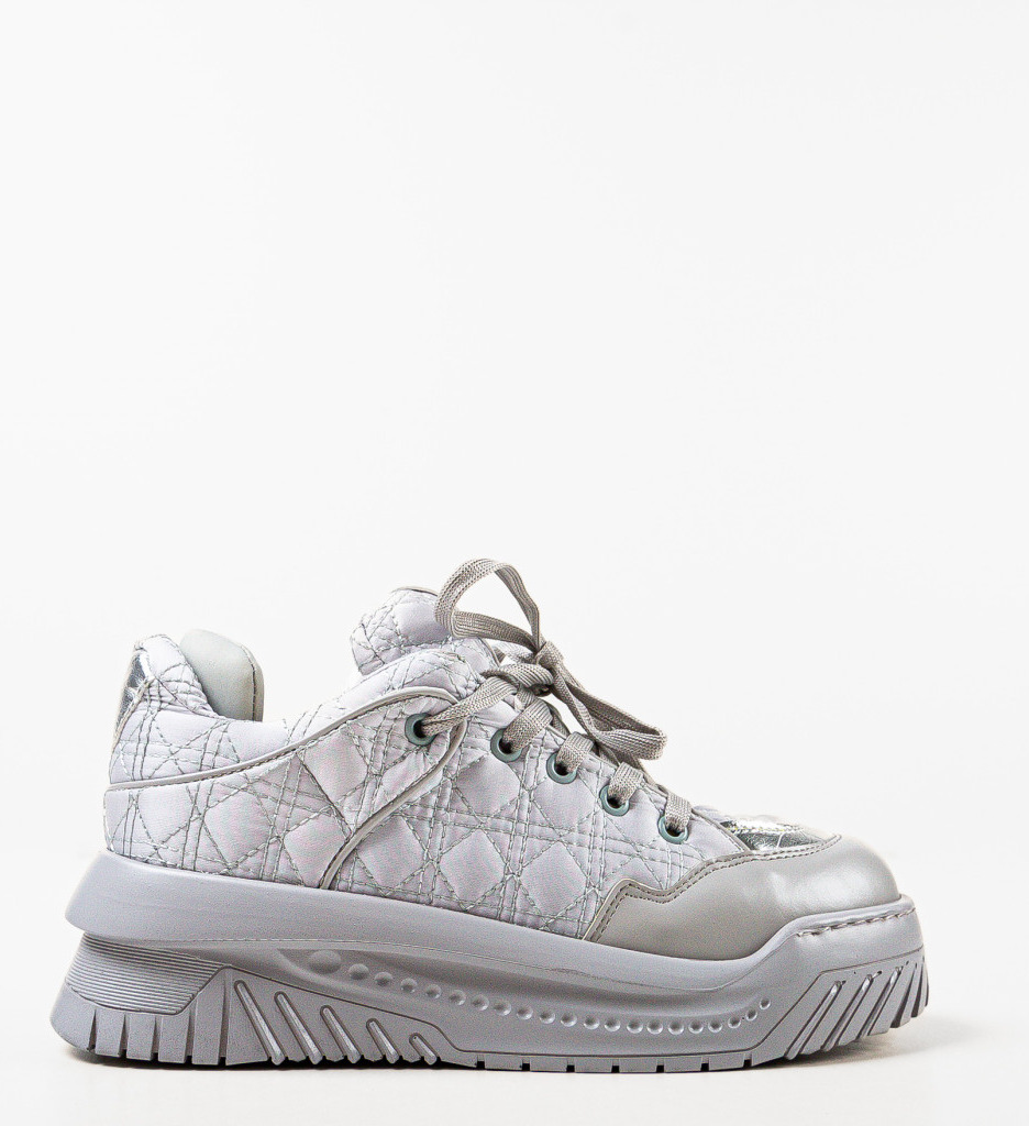 Sneakers dama Gaston Gri - 5 | YEO