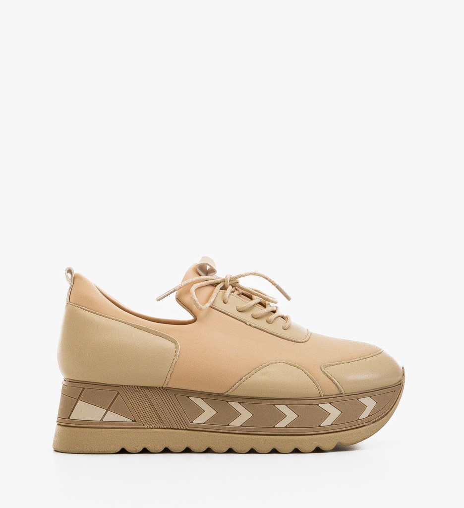Sneakers dama Gazy Bej - 4 | YEO