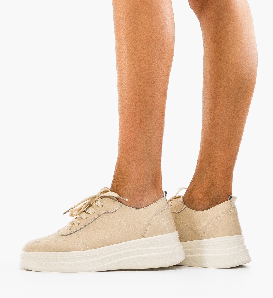 Sneakers Dama Haley Bej - 2 | YEO