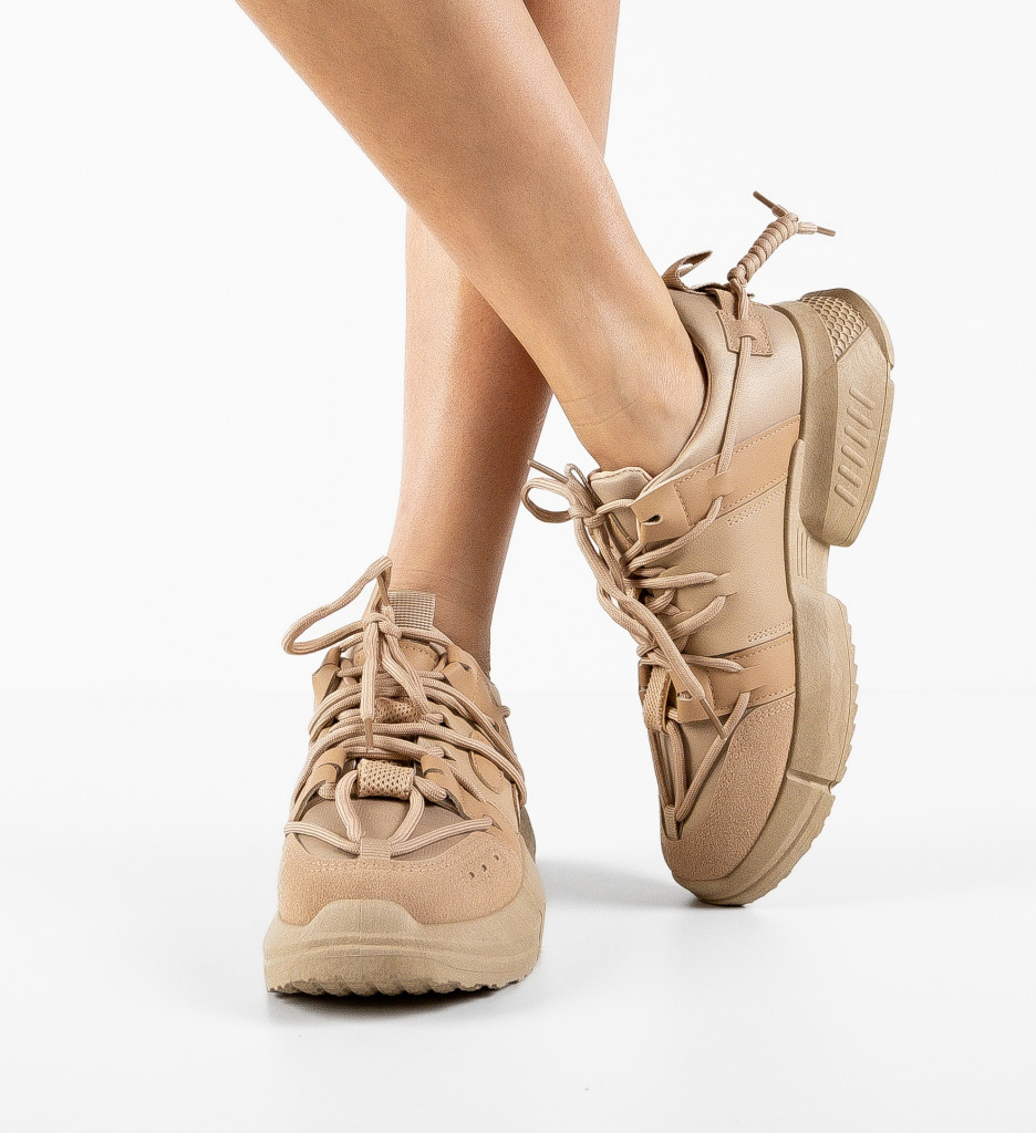 Sneakers dama John Khaki - 1 | YEO