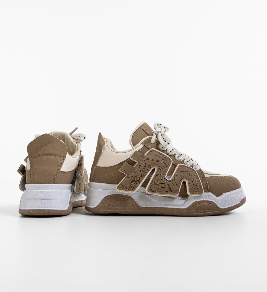 Sneakers dama Kamal Khaki - 4 | YEO