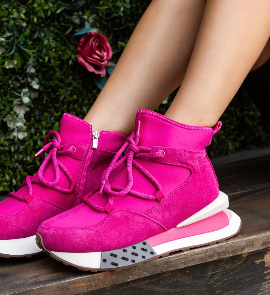 Sneakers dama Klawan Fuchsia - 5 | YEO