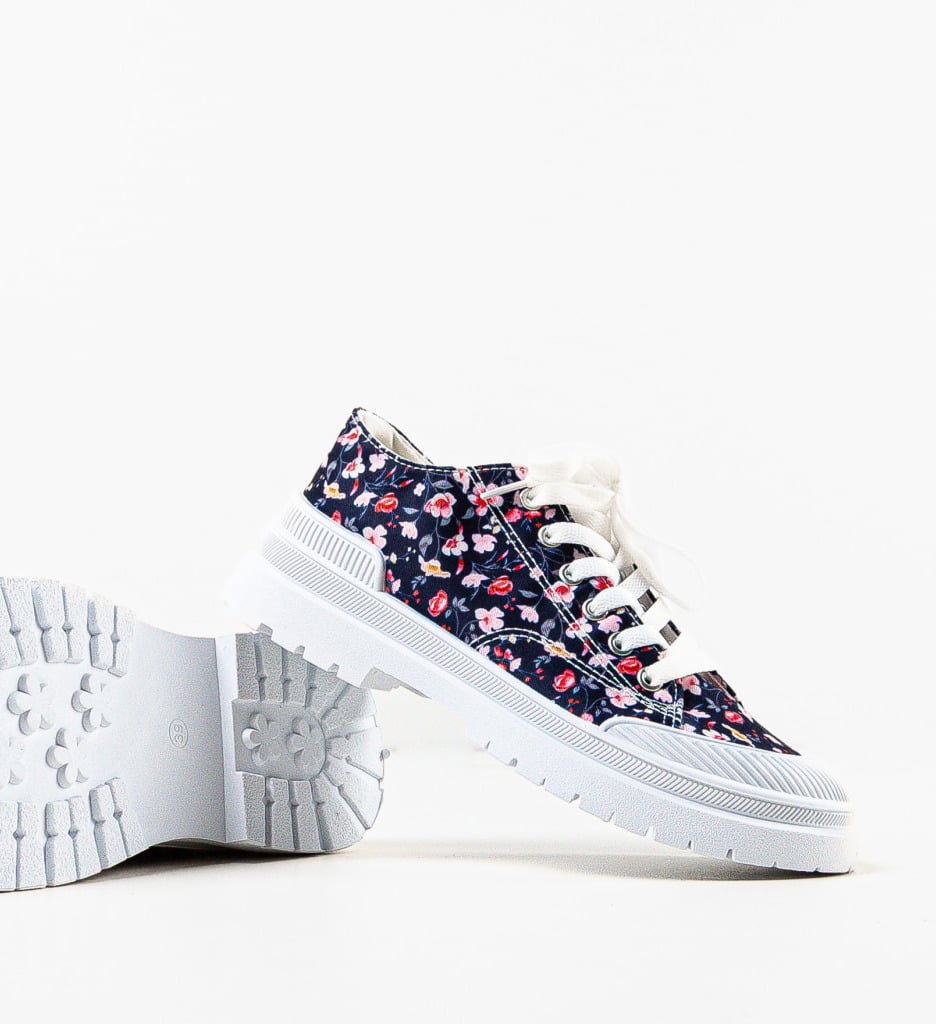 Sneakers dama Niamh Bleumarin - 4 | YEO