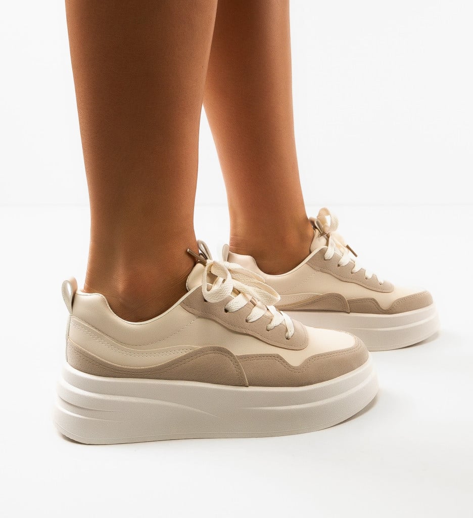 Sneakers dama Oradela Bej - 1 | YEO