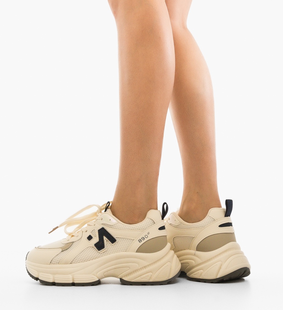Sneakers dama Serigiu Bej 2