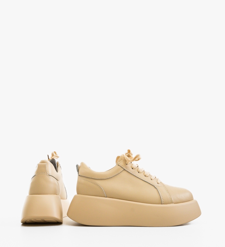 Sneakers dama Silona Bej - 5 | YEO