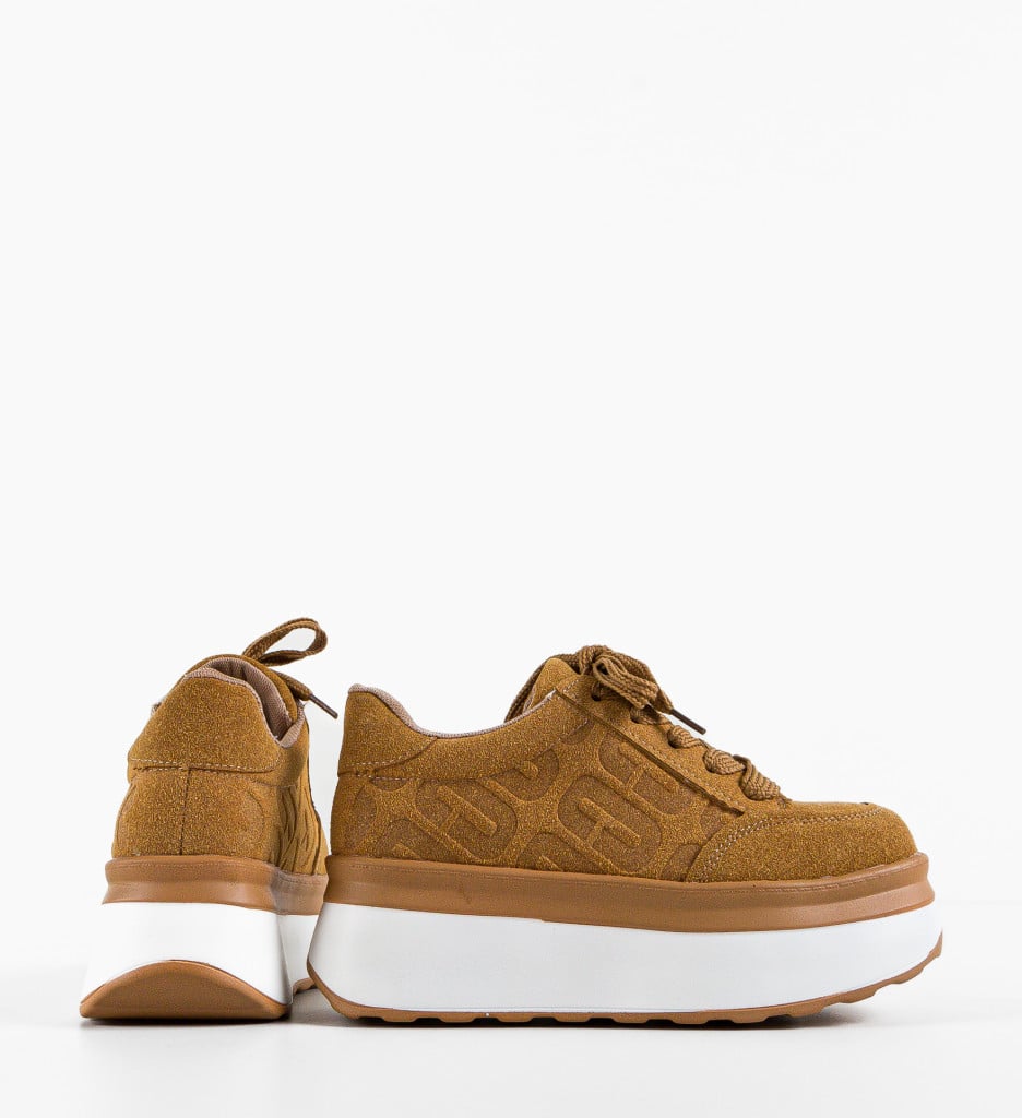 Sneakers dama Uggety Camel - 4 | YEO