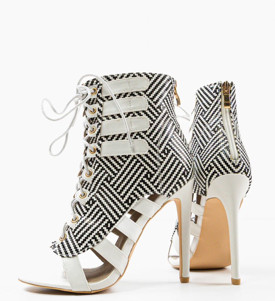 Poze Botine dama Exocas Albe depurtat.ro 