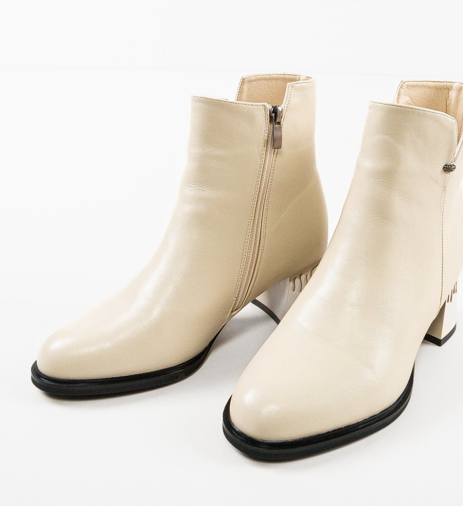 Botine dama Isadora Bej - 3 | YEO