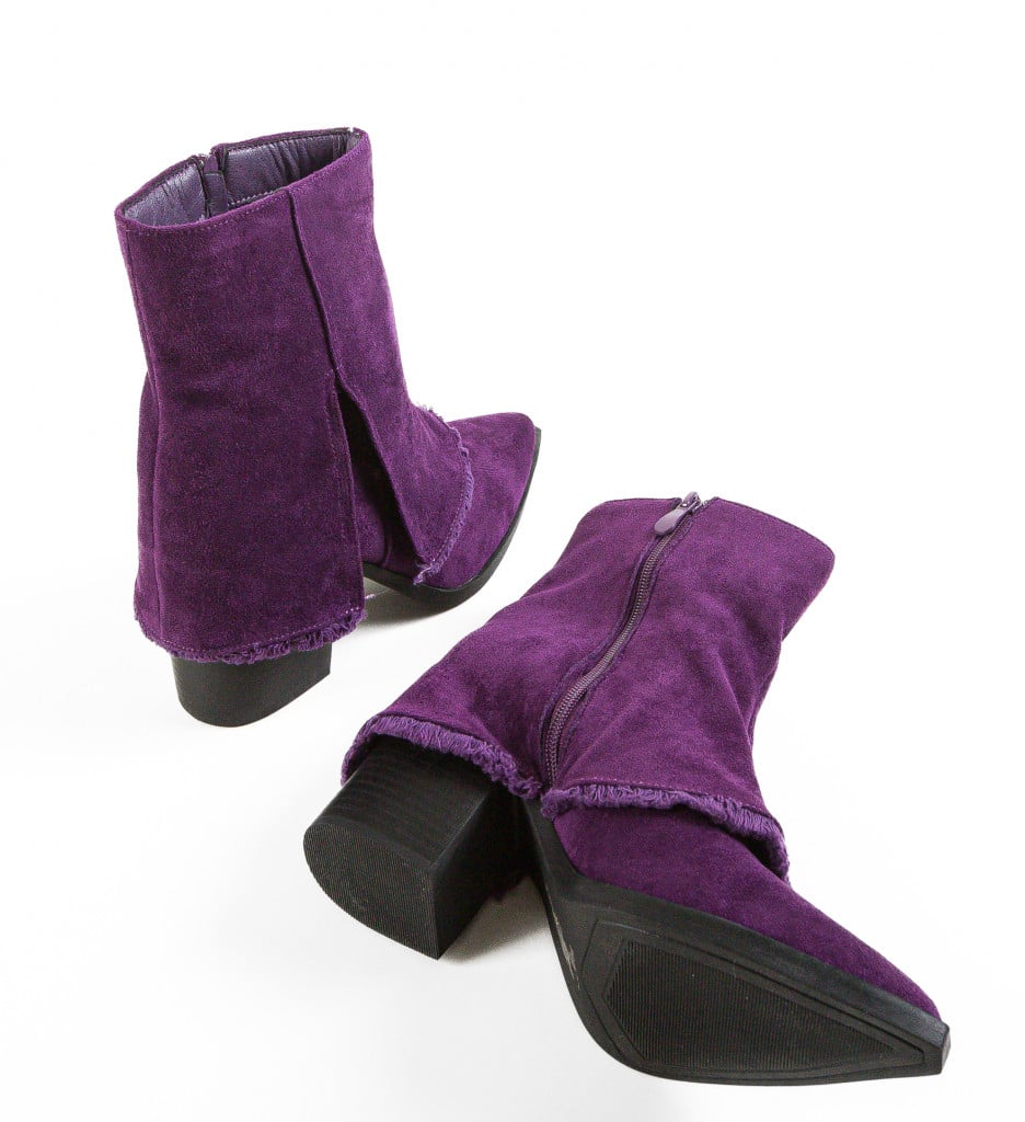 Botine dama Keith Mov - 5 | YEO