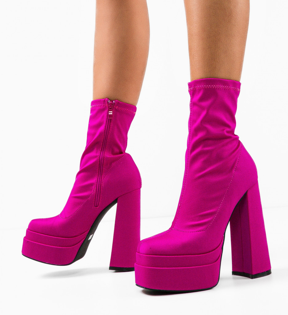 Botine dama Platona Fuchsia - 1 | YEO