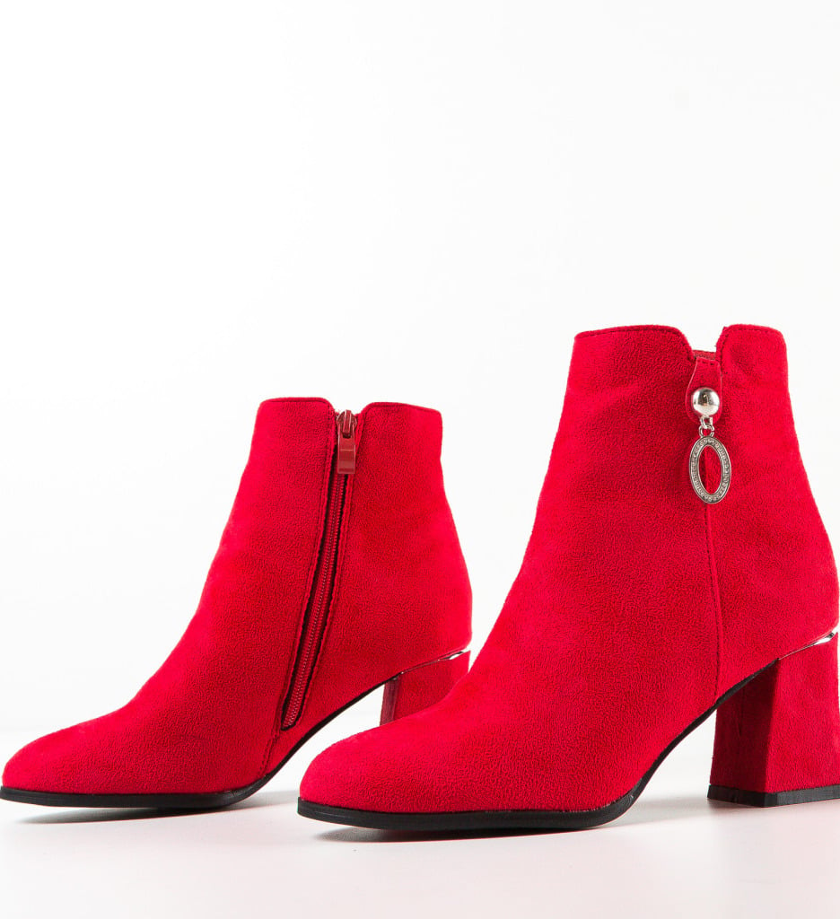 Botine dama Serrano Rosii - 4 | YEO