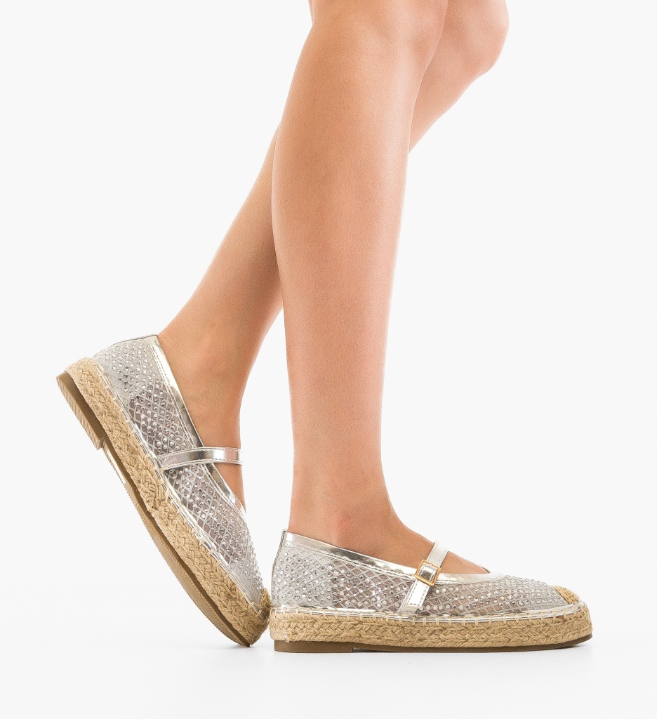 Espadrile dama Vera Argintii