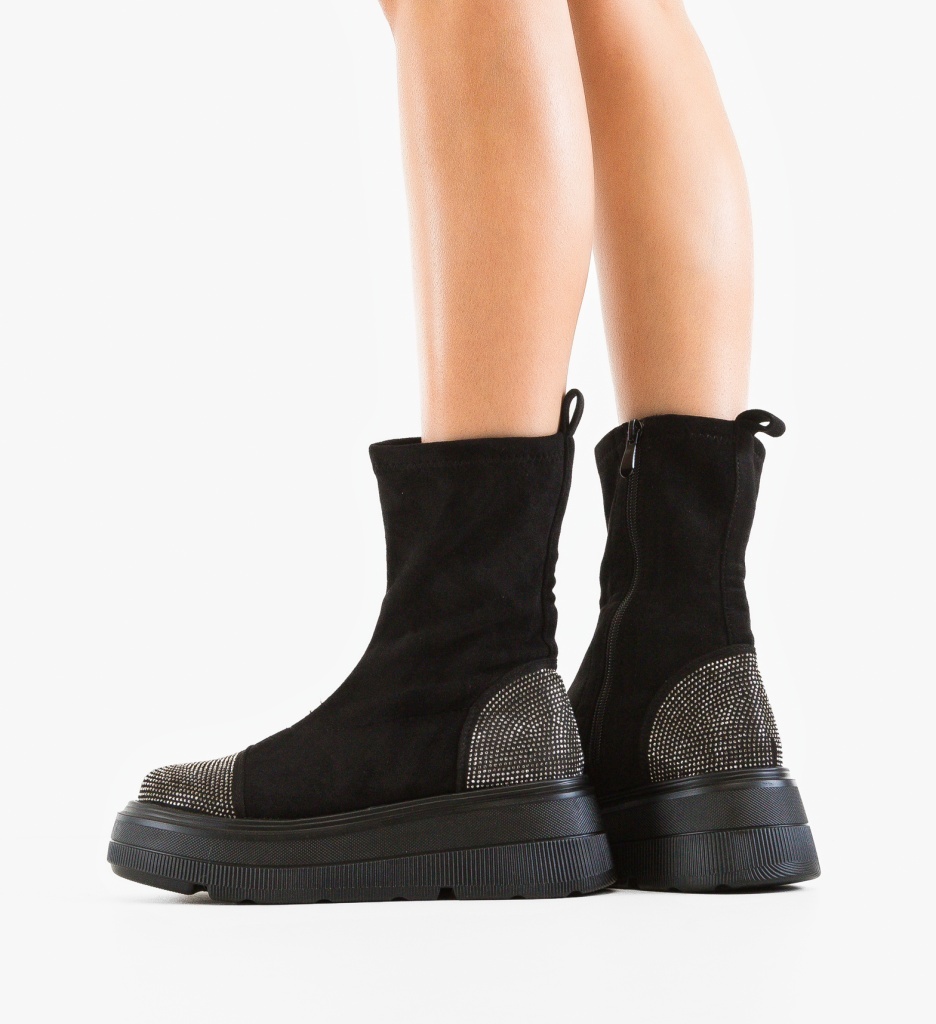 Ghete dama Boomer Negre - 2 | YEO
