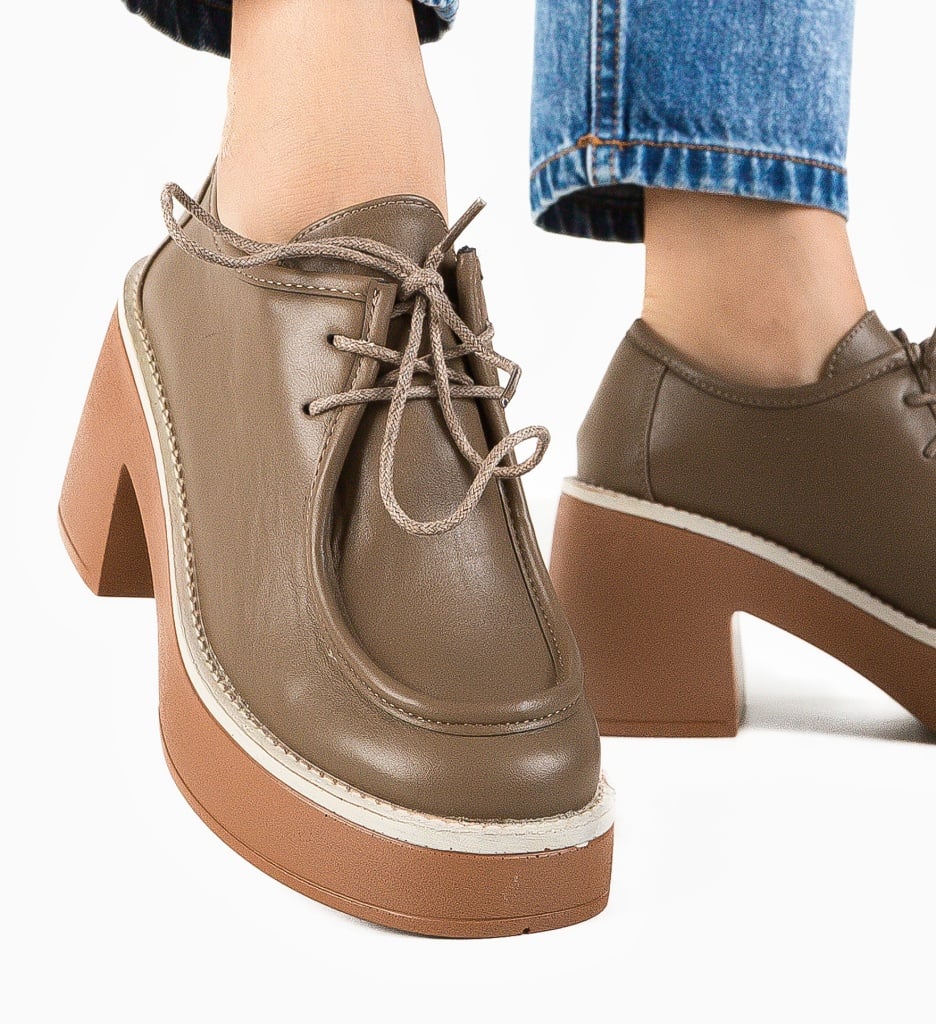 Pantofi Casual Aylmer Khaki - 2 | YEO