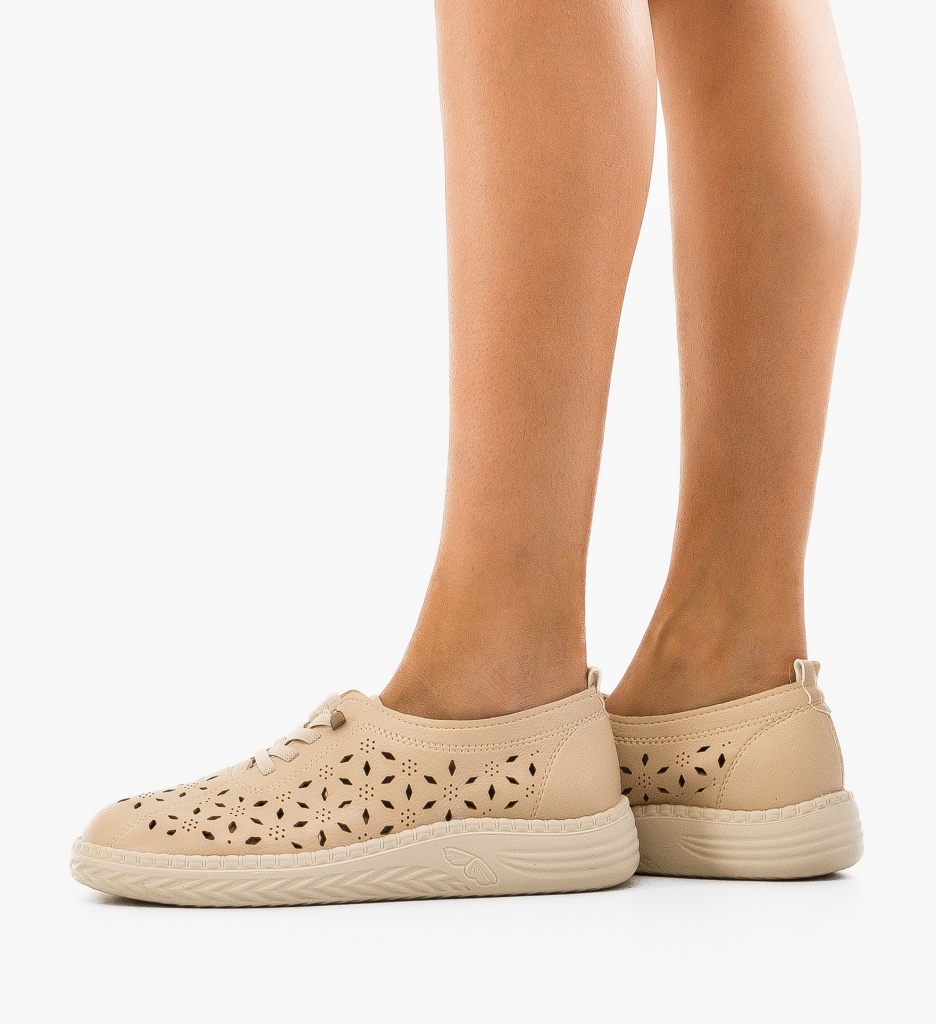 Pantofi Casual dama Guha Bej - 1 | YEO