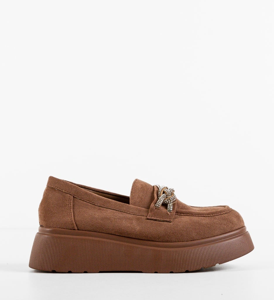 Pantofi Casual dama Hallel Camel - 4 | YEO