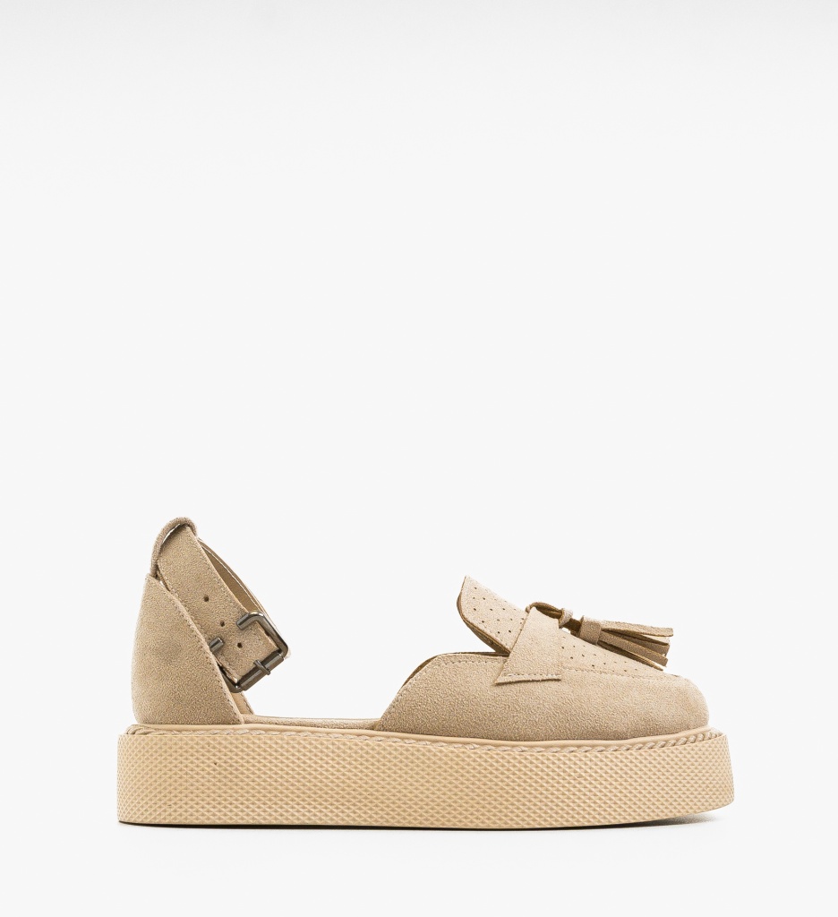 Pantofi Casual Kastor Bej 2 - 1 | YEO