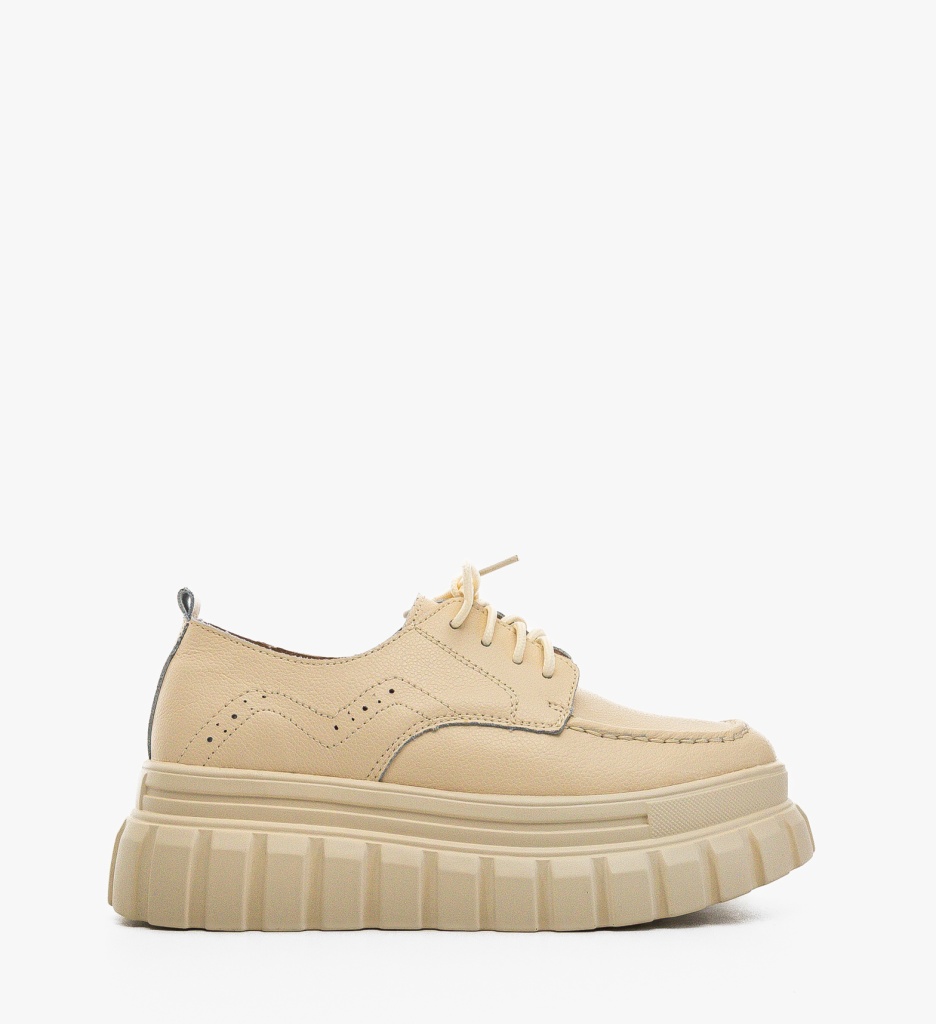Pantofi Casual Loprem Bej - 5 | YEO