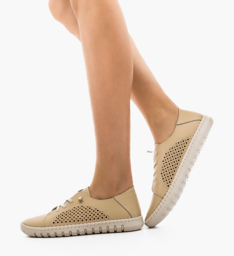 Pantofi Casual Rahima Bej - 4 | YEO