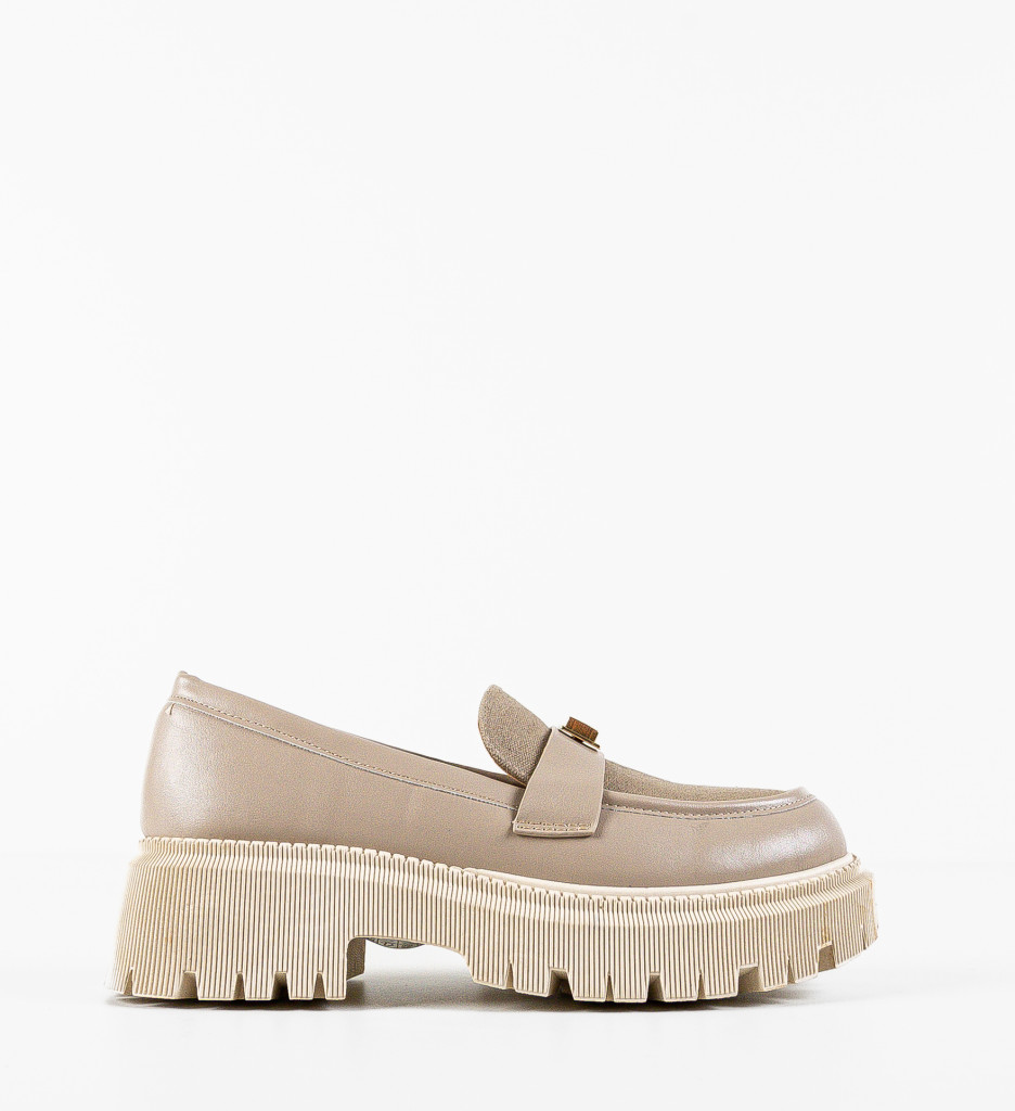 Pantofi Casual Salma Khaki - 3 | YEO