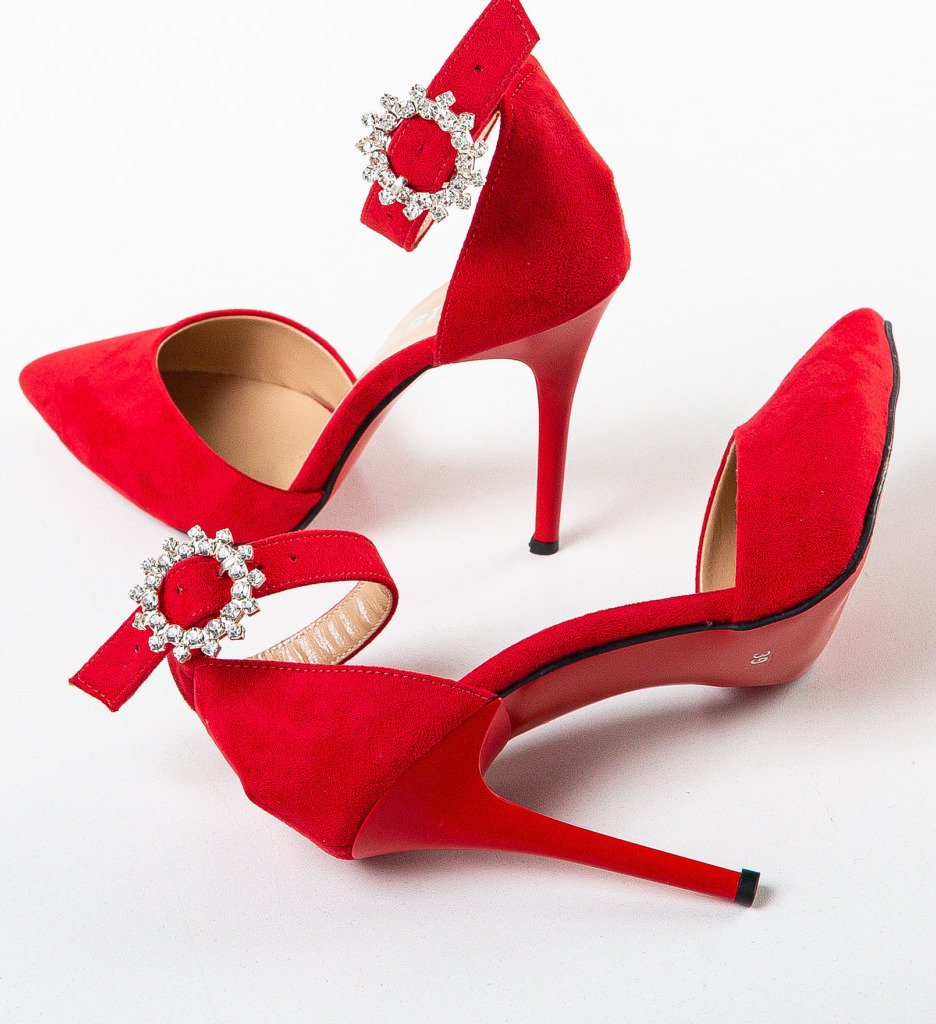 Poze Pantofi dama Danya Rosii depurtat.ro 