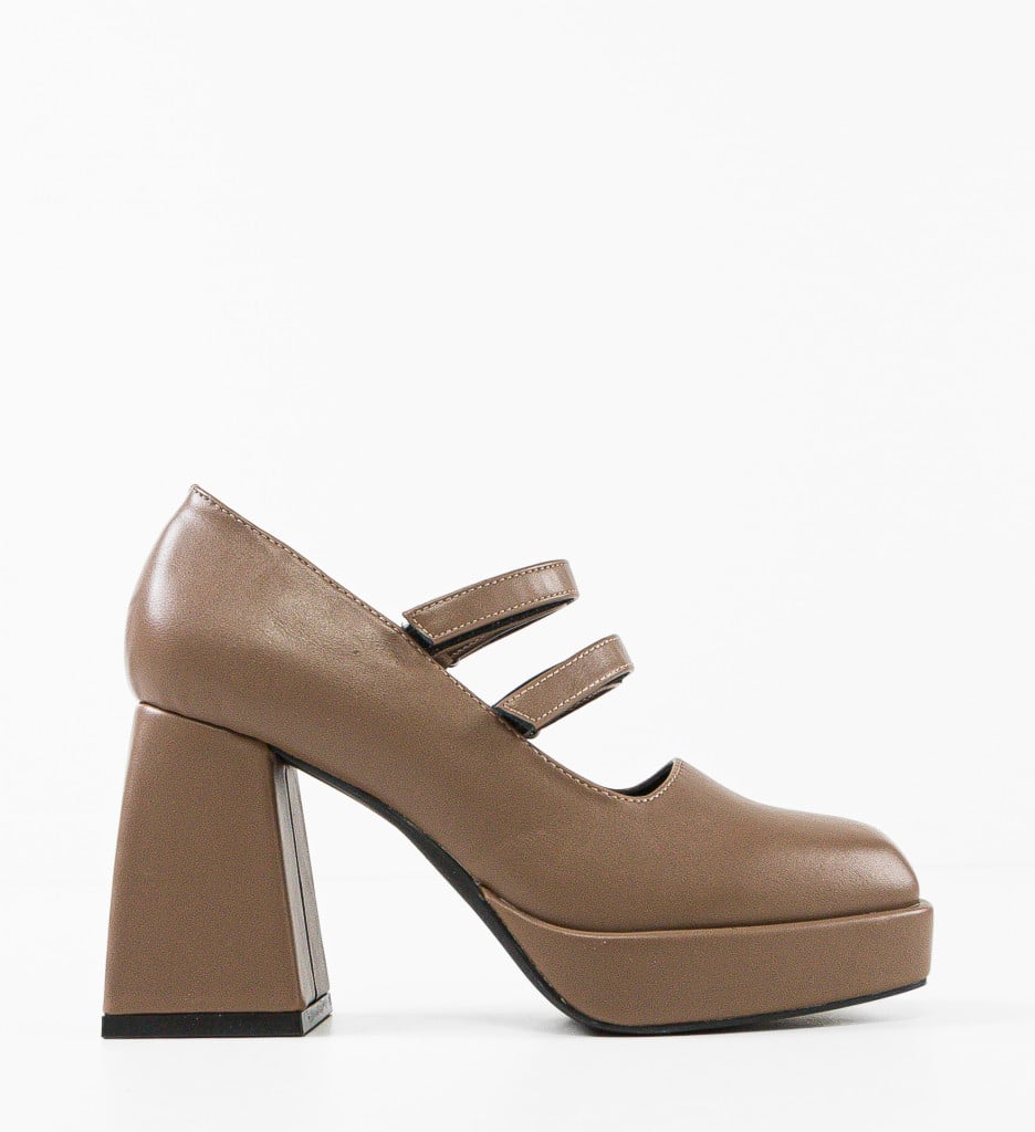 Pantofi dama Freyja Khaki - 5 | YEO