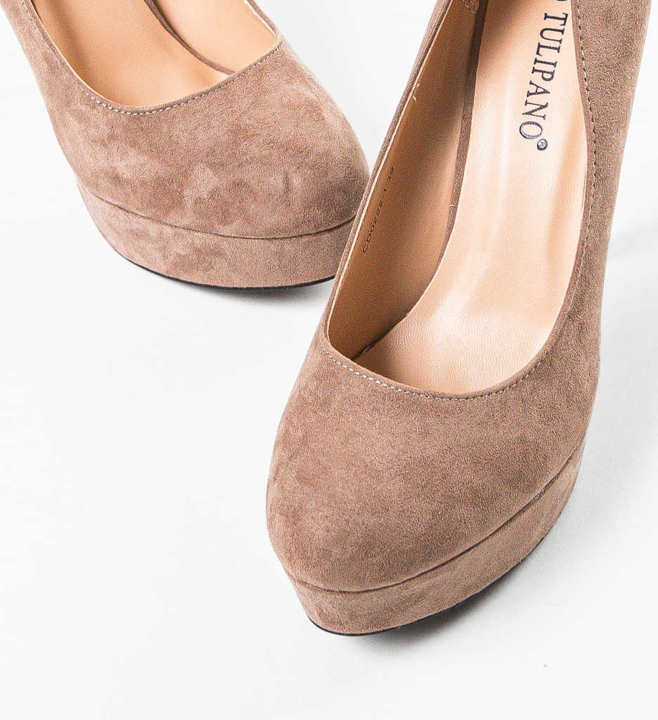 Pantofi dama Hebert Khaki - 4 | YEO