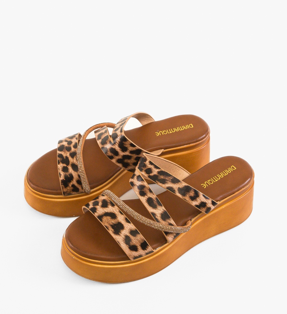 Papuci dama Kittum Animal Print - 3 | YEO