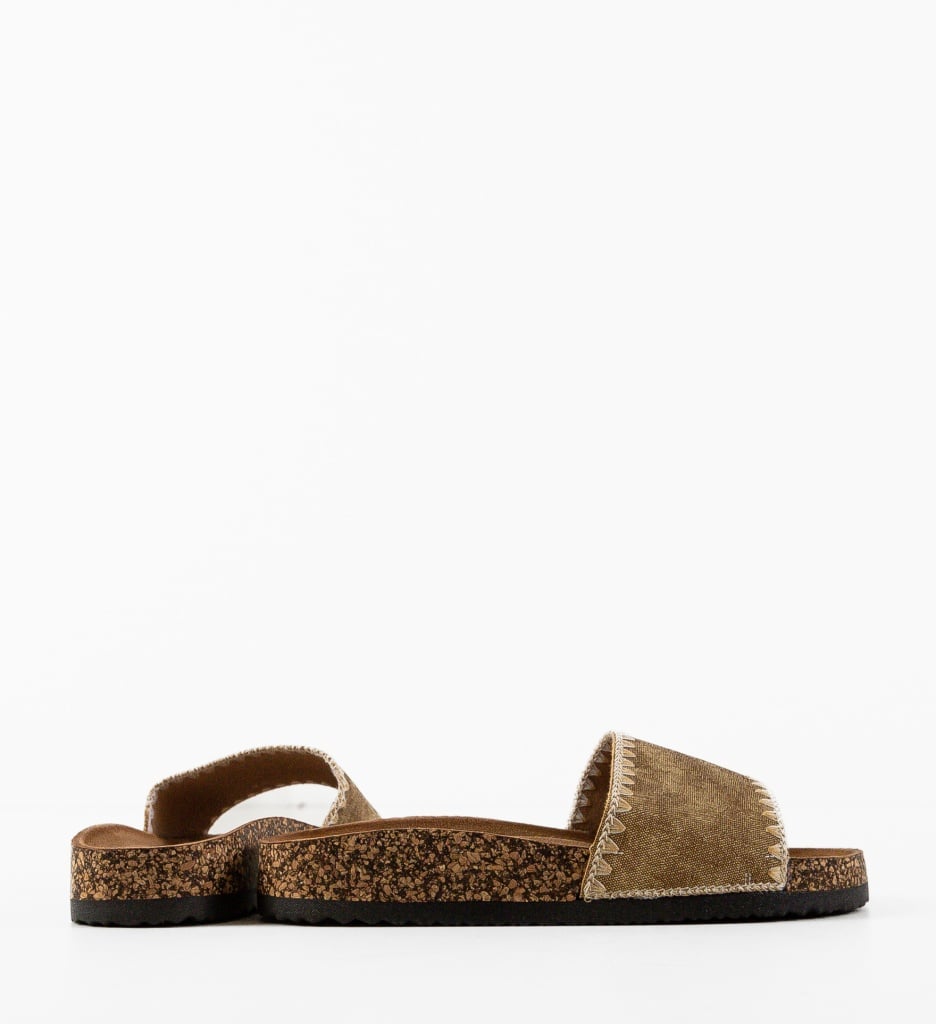 Papuci dama Zamir Camel - 5 | YEO