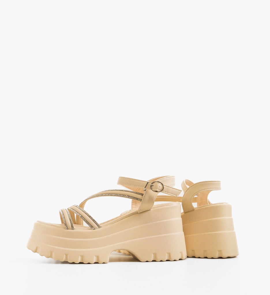 Platforme dama Grymyz Bej - 4 | YEO