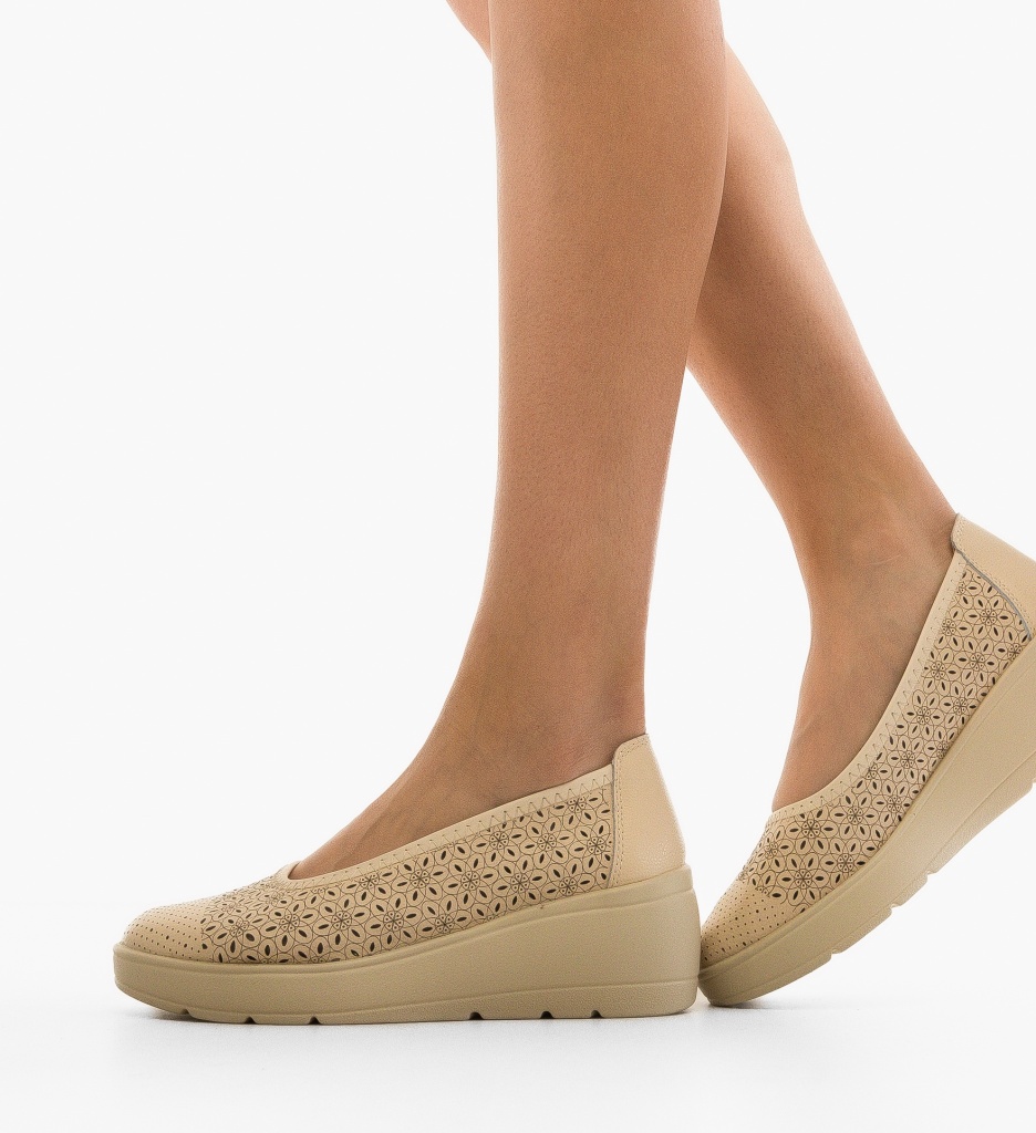 Platforme dama Kamiz Bej - 1 | YEO