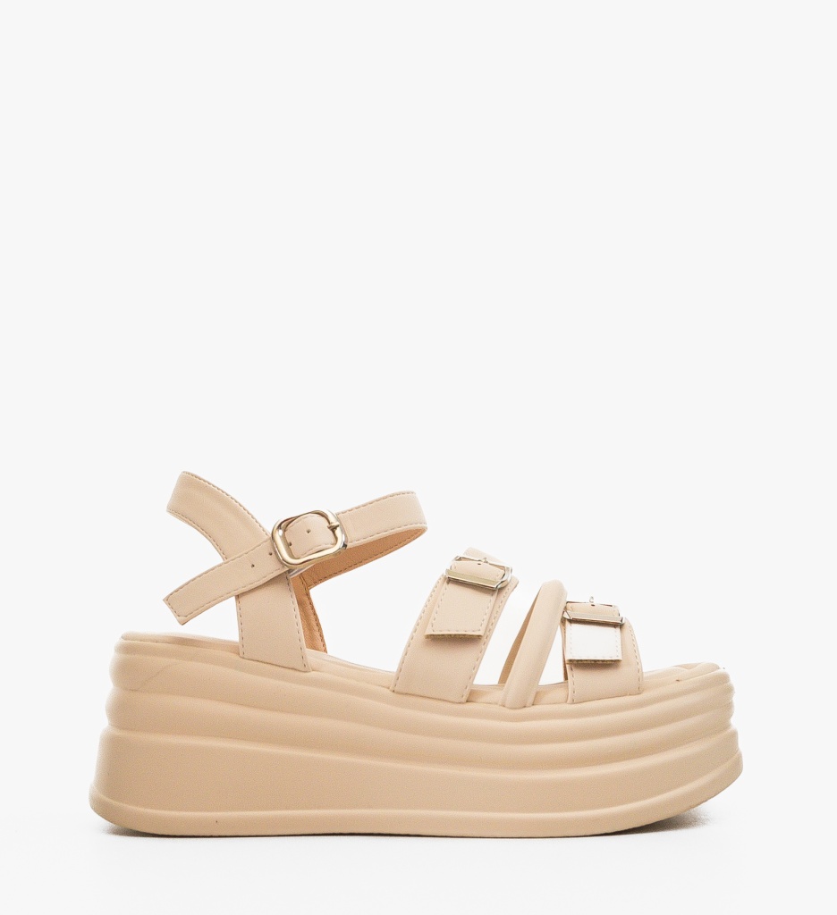 Platforme dama Panfa Bej - 3 | YEO